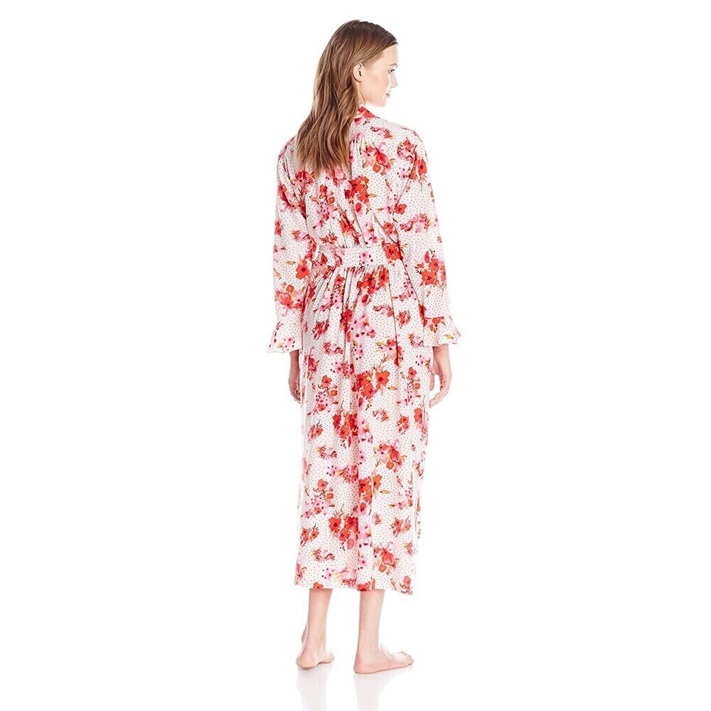 Oscar de la Renta Pink Label Women's Floral-Printed Long Robe Size S - Picture 4 of 4